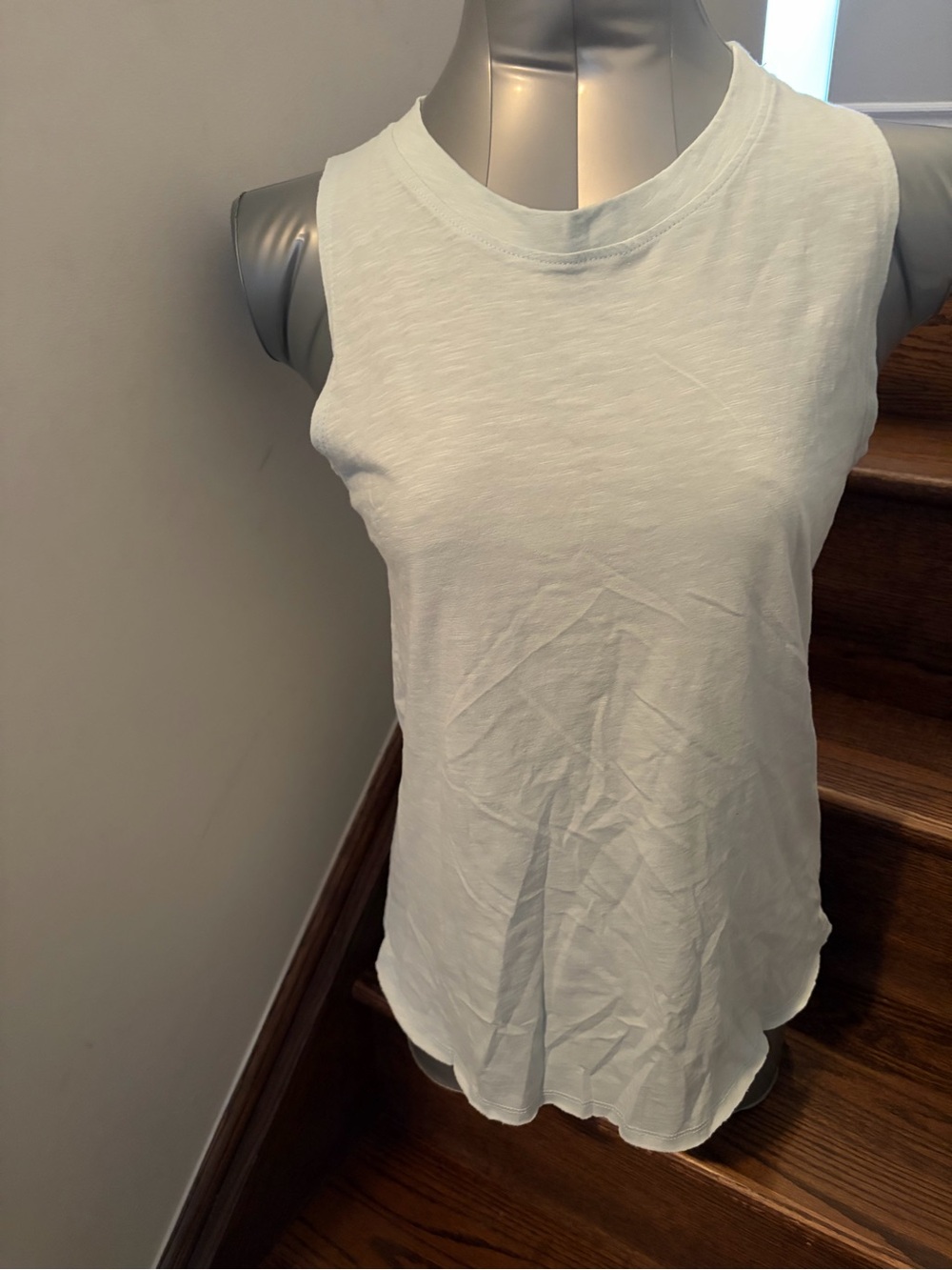 Classic Crewneck Women's Tank Top in Powdered Blue